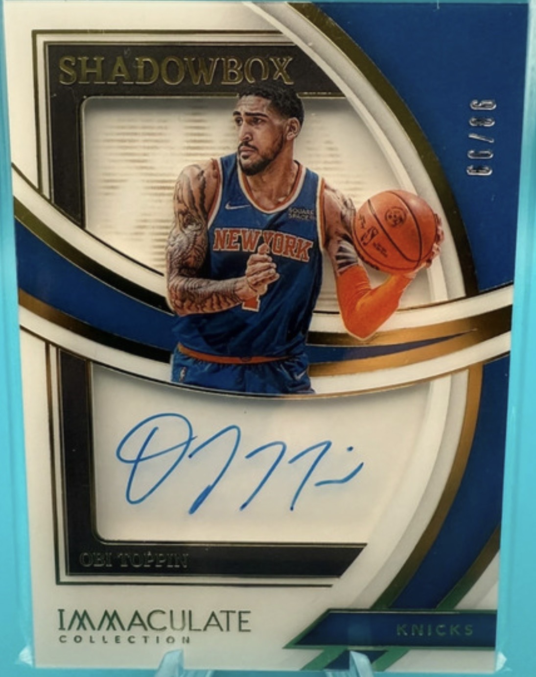 Obi Toppin 2021-22 Panini Immaculate Collection Shadowbox #SBS-OTY Card front