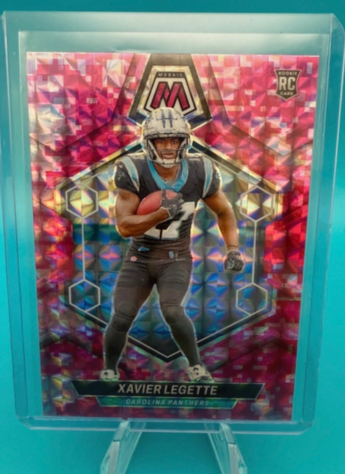 Xavier Legette 2024 Panini Mosaic Football Pink Mosaic #332 Rookie Card front
